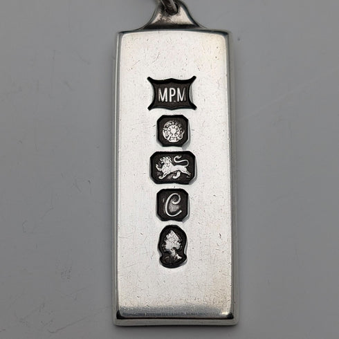 1977 British pure silver jubilee ingot pendant 28g with necklace MPM